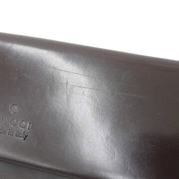 Gucci Double Snap Long Wallet Brown Leather - Picture 7 of 7